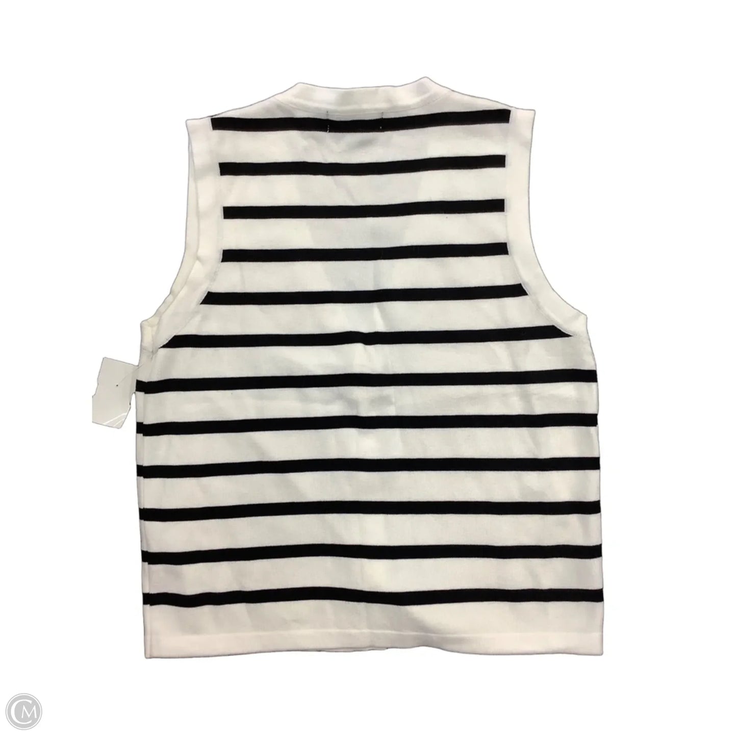 Top Sleeveless By Clothes Mentor In Black & White, Size: S