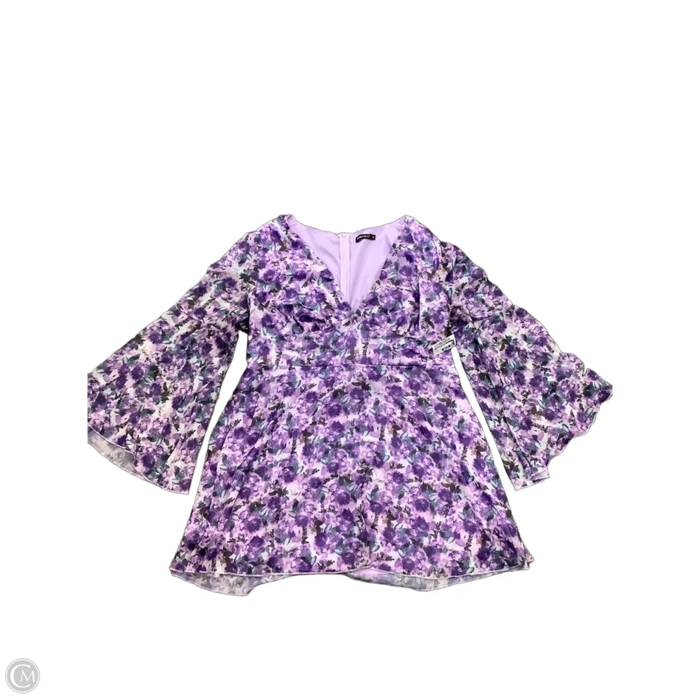 Dress Party Short By Clothes Mentor In Purple, Size: 2x
