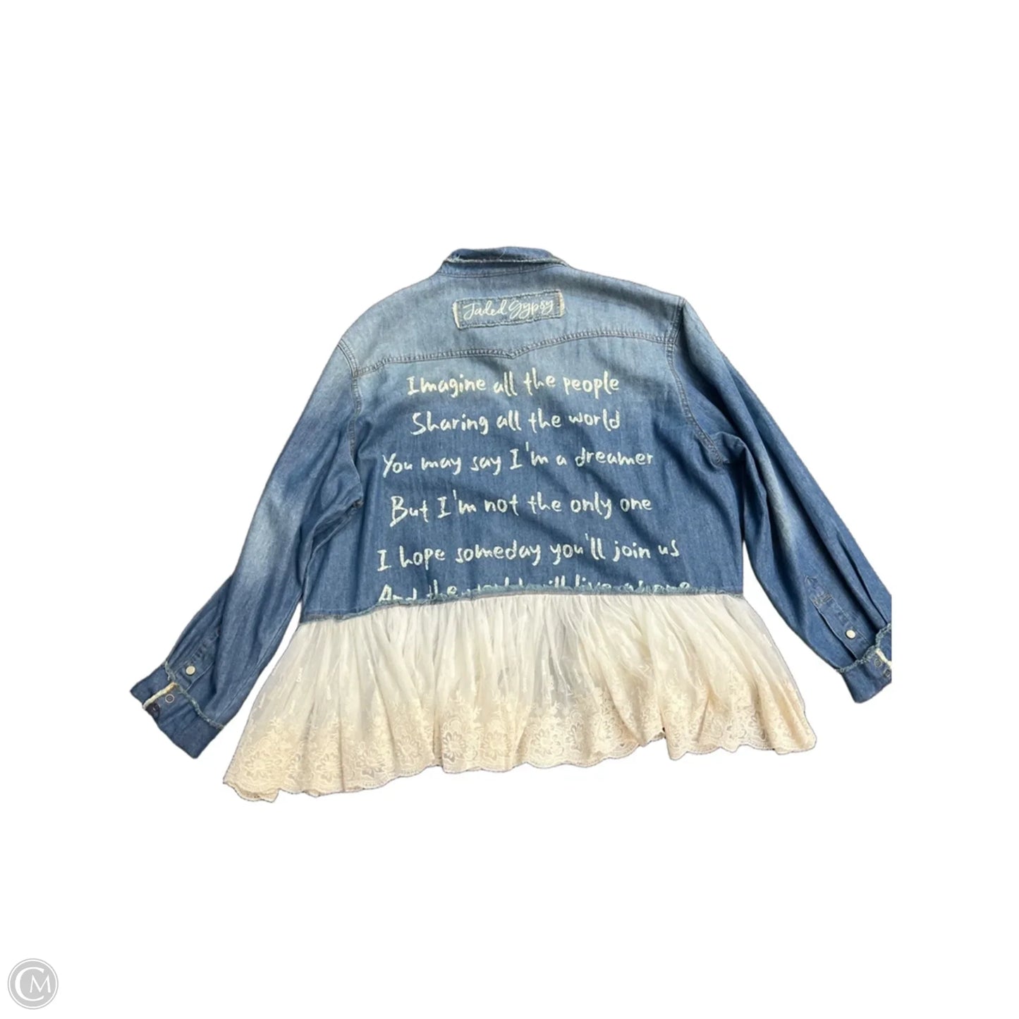 Top Long Sleeve By Cma In Blue Denim, Size: Osfm