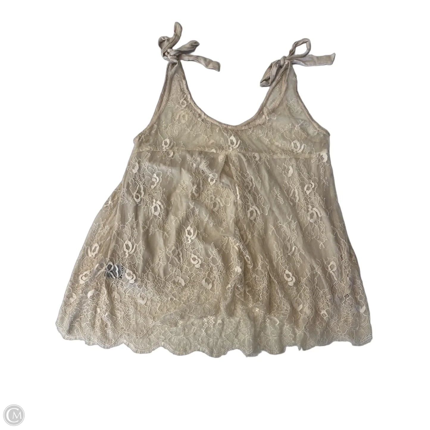 Top Sleeveless By Pol In Cream, Size: S