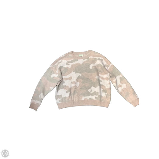 Sweater By Lucky Brand In Camouflage Print, Size: Xl