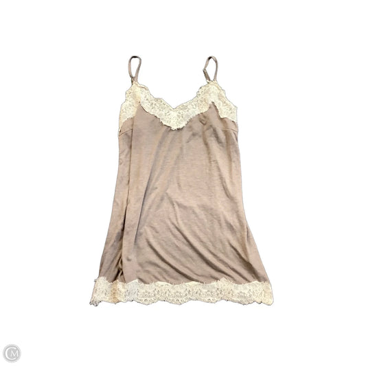 Top Sleeveless By Clothes Mentor In Tan, Size: L