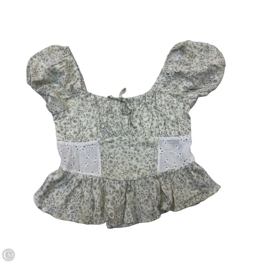 Top Short Sleeve By Francesca’s In Floral Print, Size: L