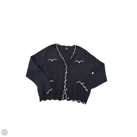 Cardigan By Adrienne Vittadini In Black, Size: L