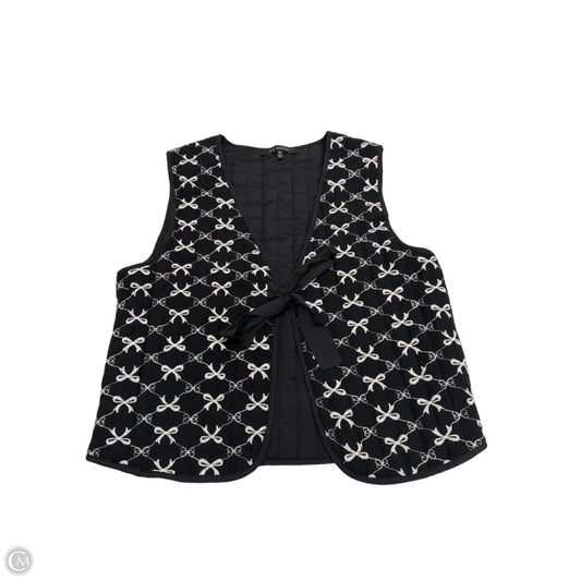Vest Puffer & Quilted By Blu Pepper In Black & White, Size: M