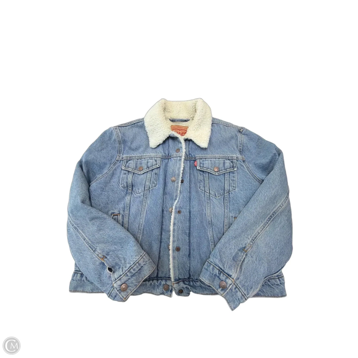 Jacket Denim By Levis In Blue Denim, Size: Xl
