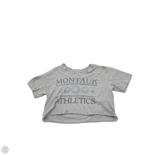 Athletic Top Short Sleeve By Hollister In Grey, Size: S