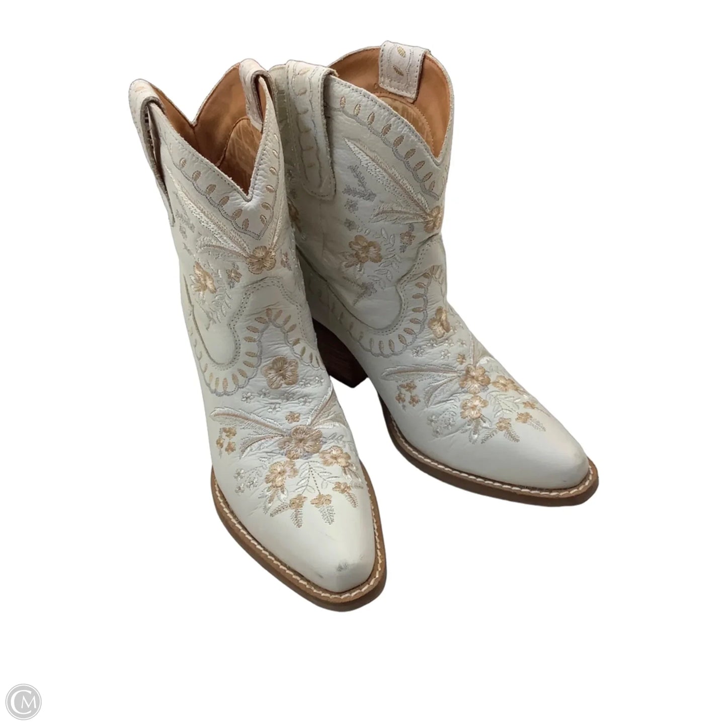 Boots Leather By Dingo In Floral Print, Size: 7