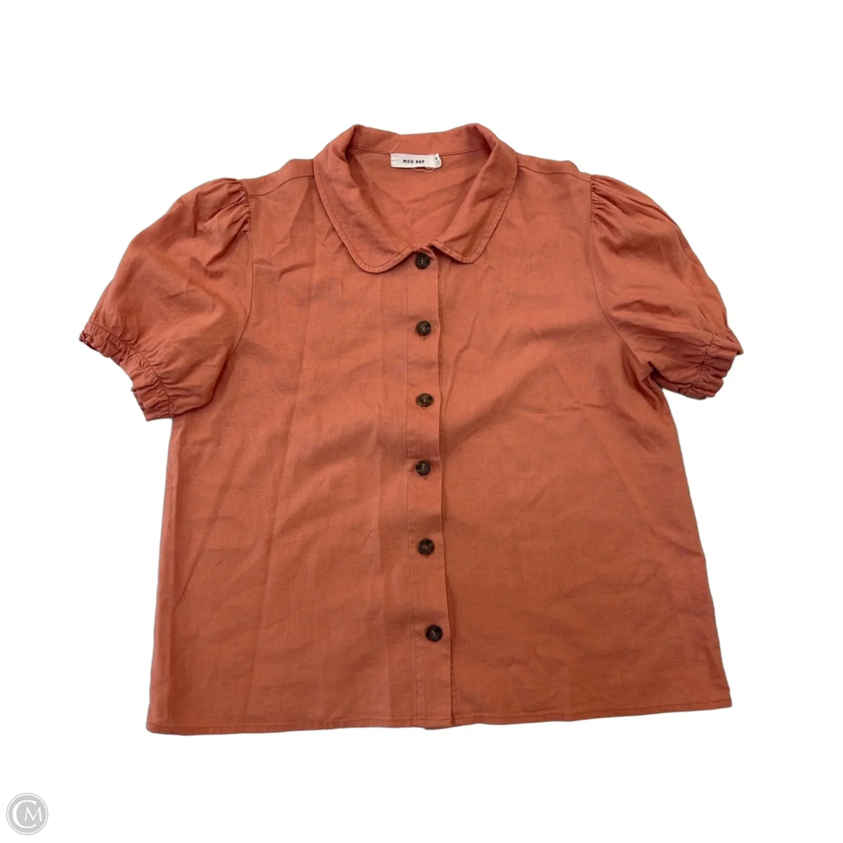 Top Short Sleeve By Mod Ref In Coral, Size: M