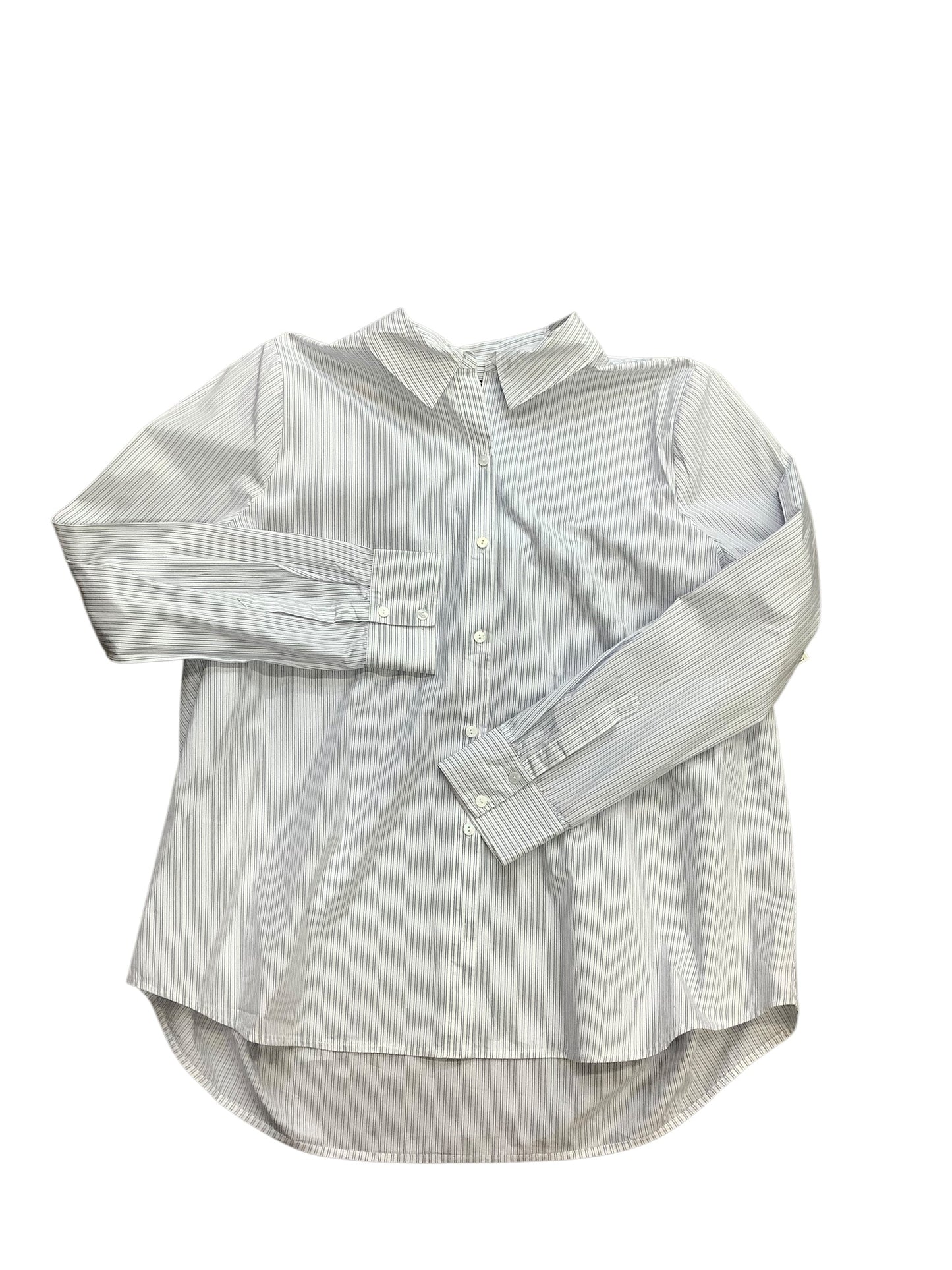 Blouse Long Sleeve By Not Your Daughters Jeans In Striped Pattern, Size: L