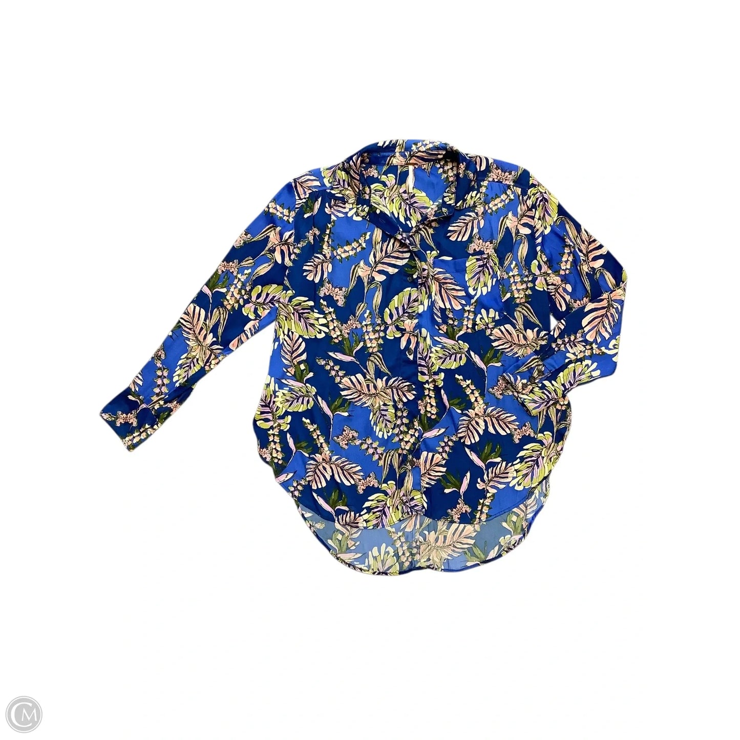 Top Long Sleeve By Free People In Blue, Size: M