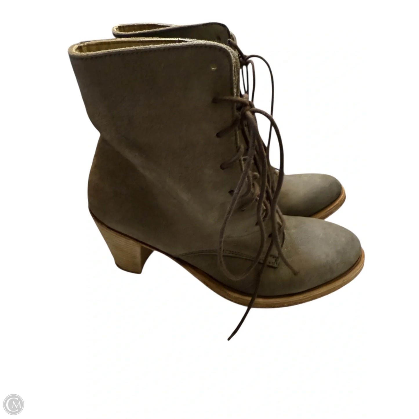 Boots Ankle Heels By Cma In Brown, Size: 9