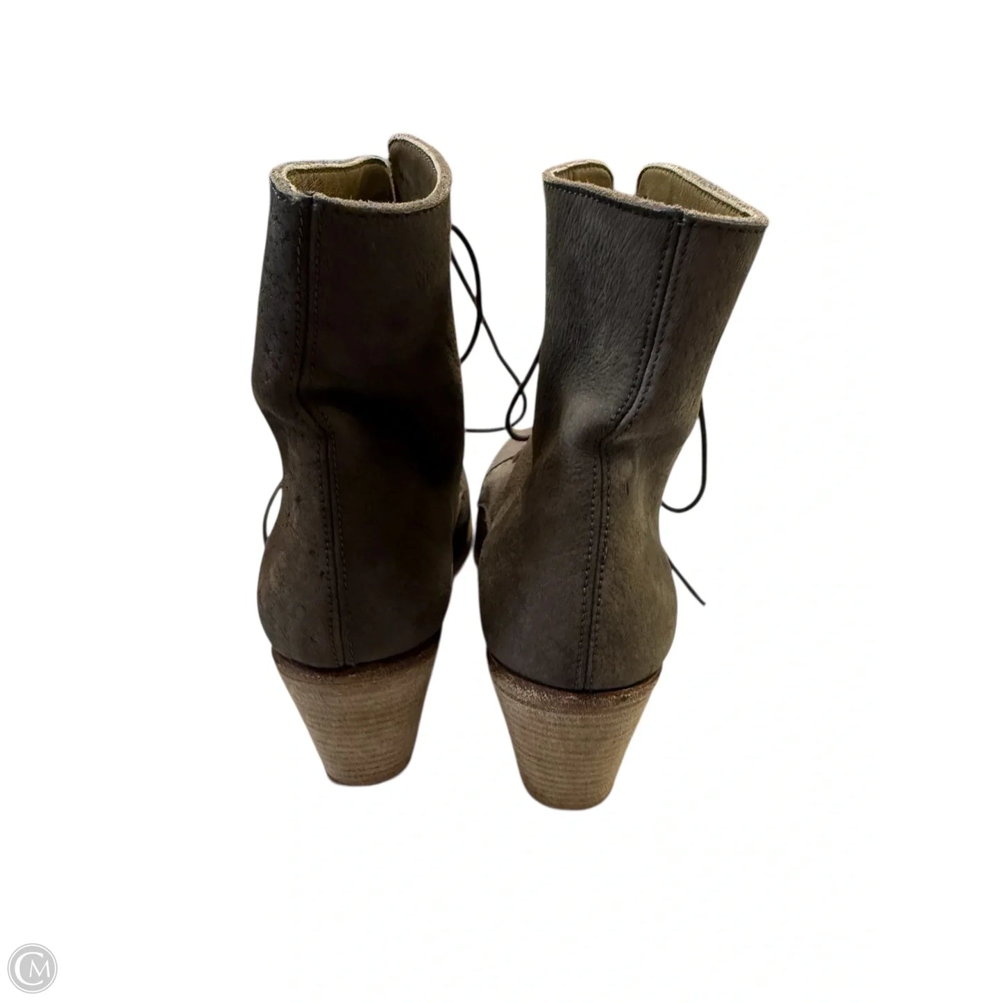 Boots Ankle Heels By Cma In Brown, Size: 9