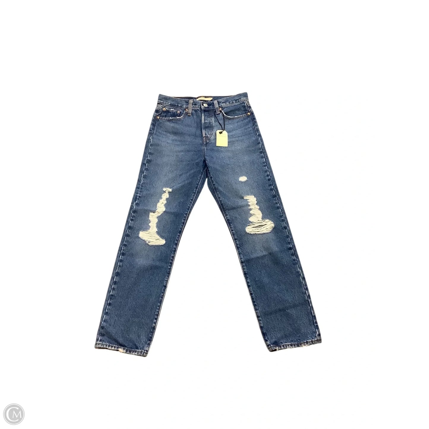 Jeans Straight By Levis In Blue Denim, Size: 4