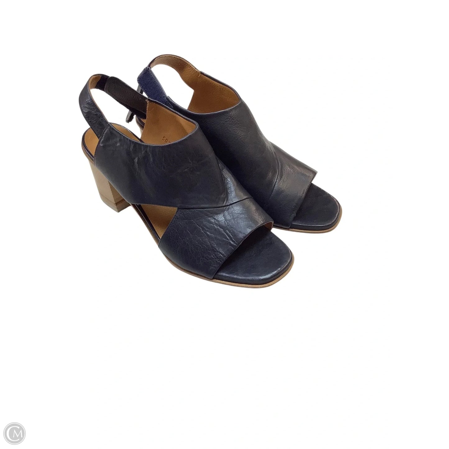 Sandals Heels Wedge By Cma In Navy, Size: 8