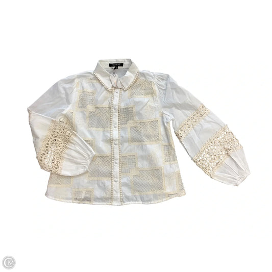 Blouse Long Sleeve By Strut & Bolt In White, Size: M