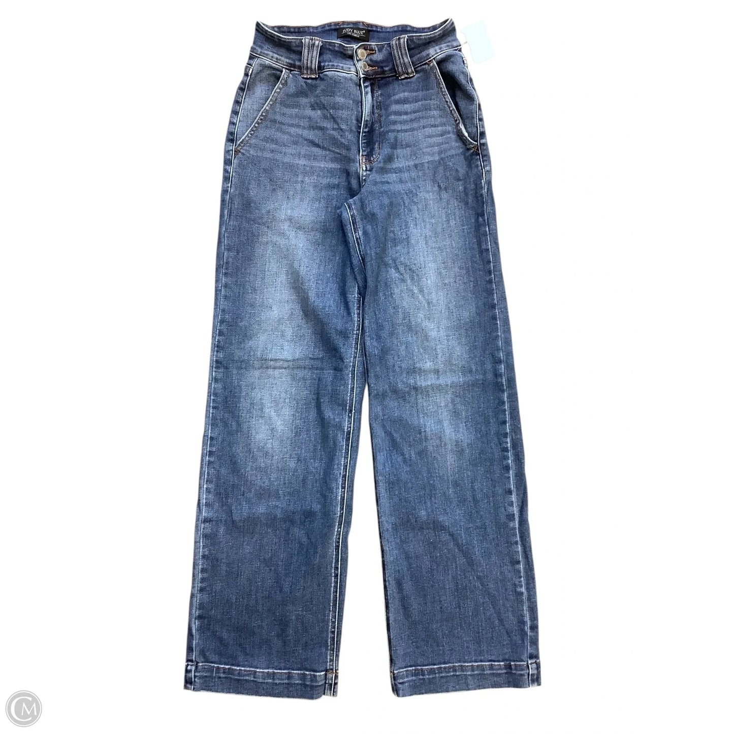 Jeans Wide Leg By Judy Blue In Blue Denim, Size: 4(5/27)