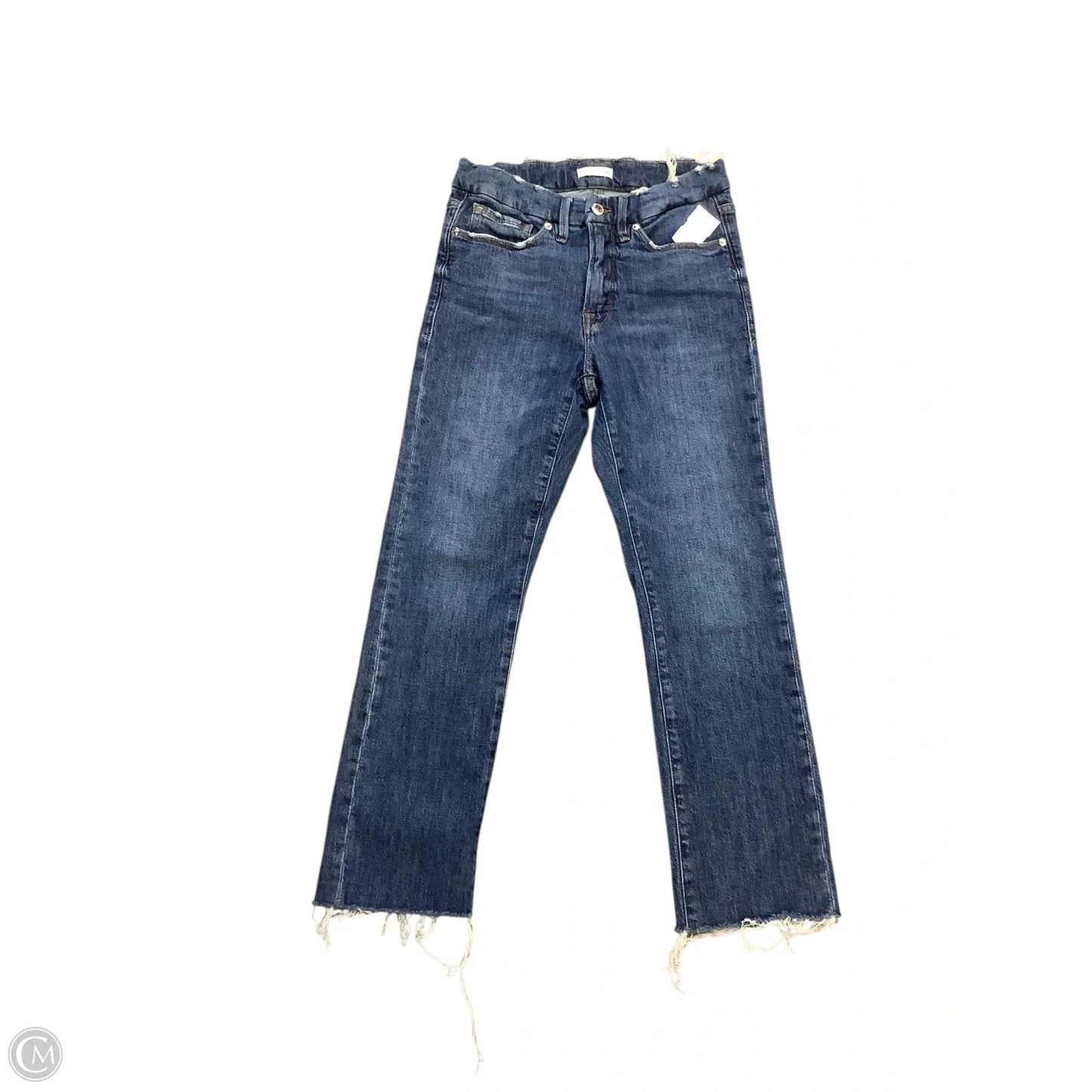 Jeans Straight By Good American In Blue Denim, Size: 4 (27)
