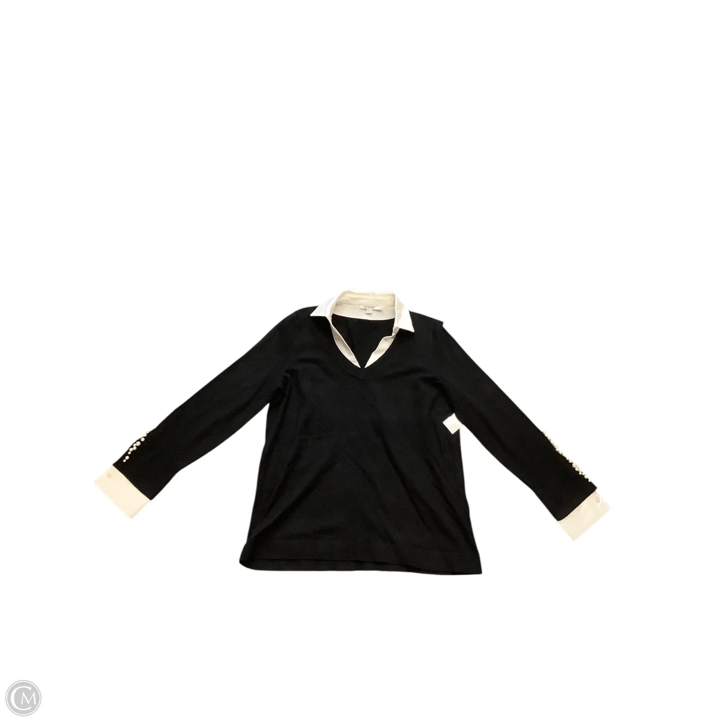 Blouse Long Sleeve By Chicos In Black, Size: M