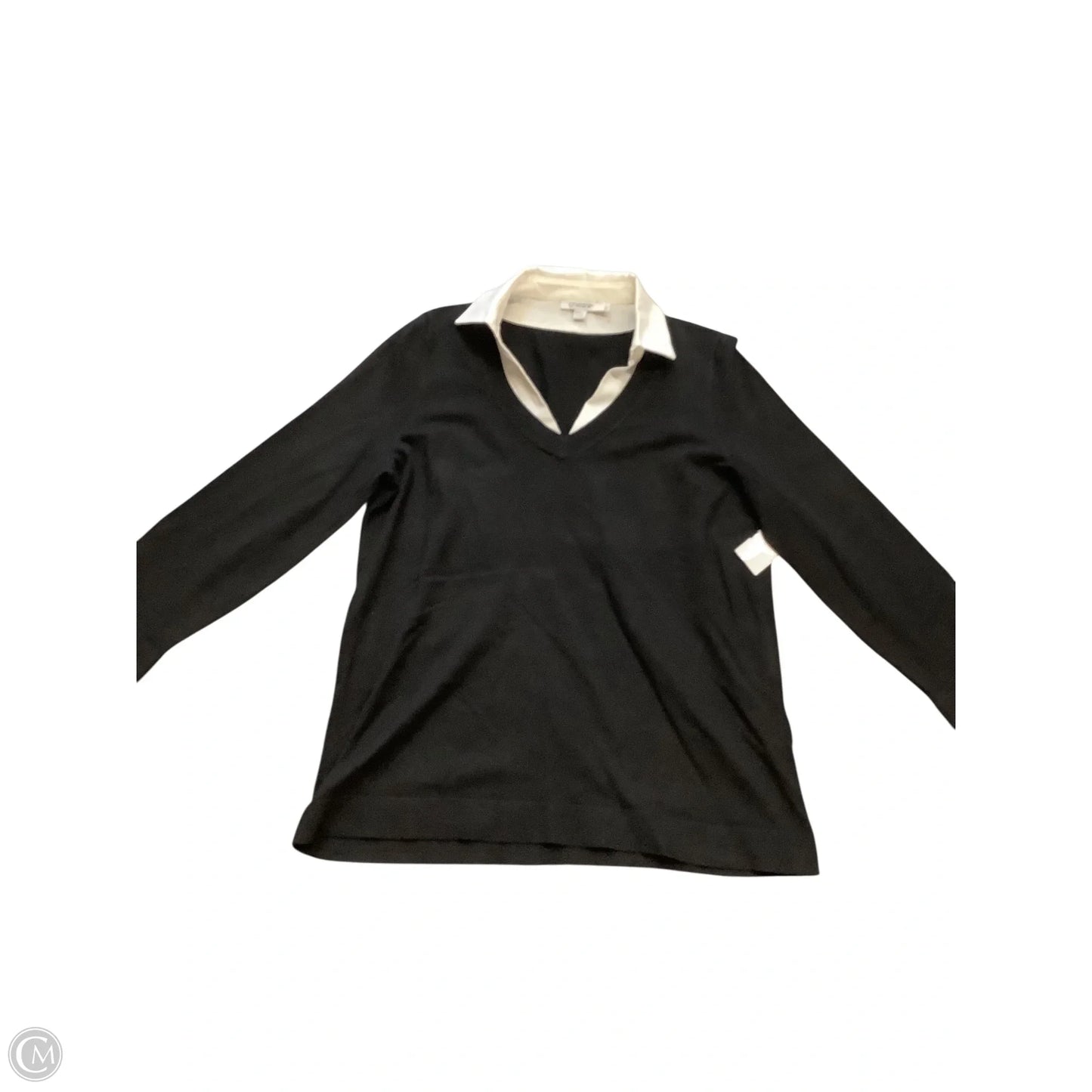 Blouse Long Sleeve By Chicos In Black, Size: M