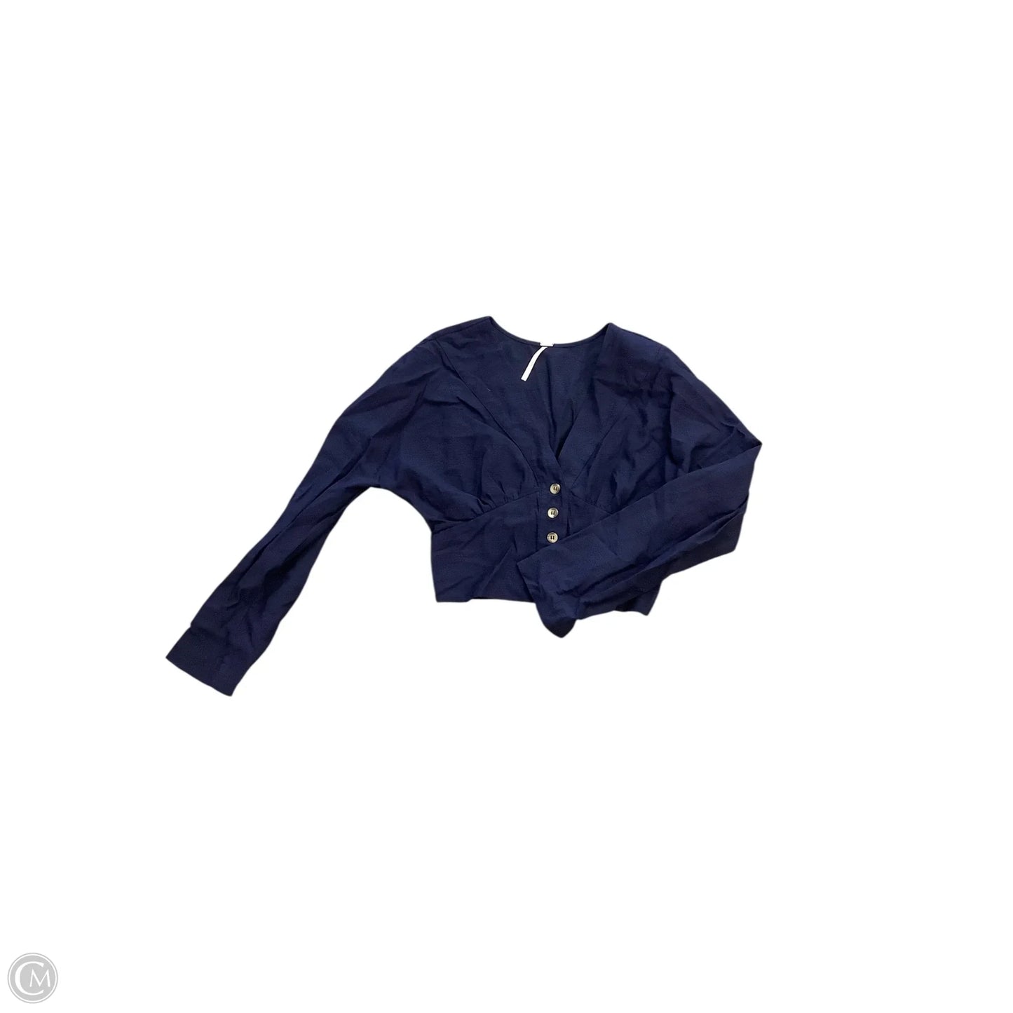 Top Long Sleeve By Free People In Navy, Size: Xs