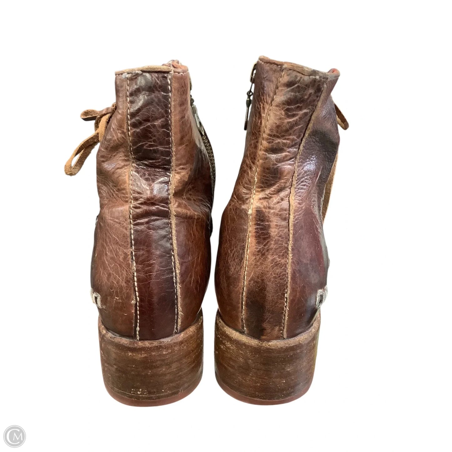 Boots Ankle Flats By Bed Stu In Brown, Size: 9.5