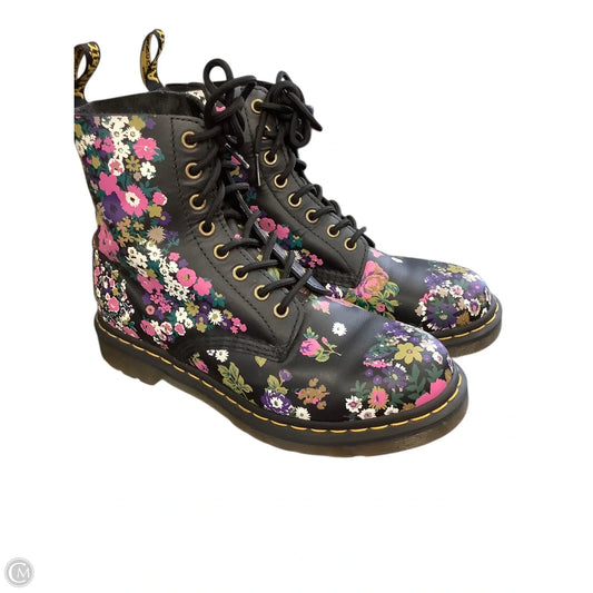 Boots Combat By Dr Martens In Floral Print, Size: 9