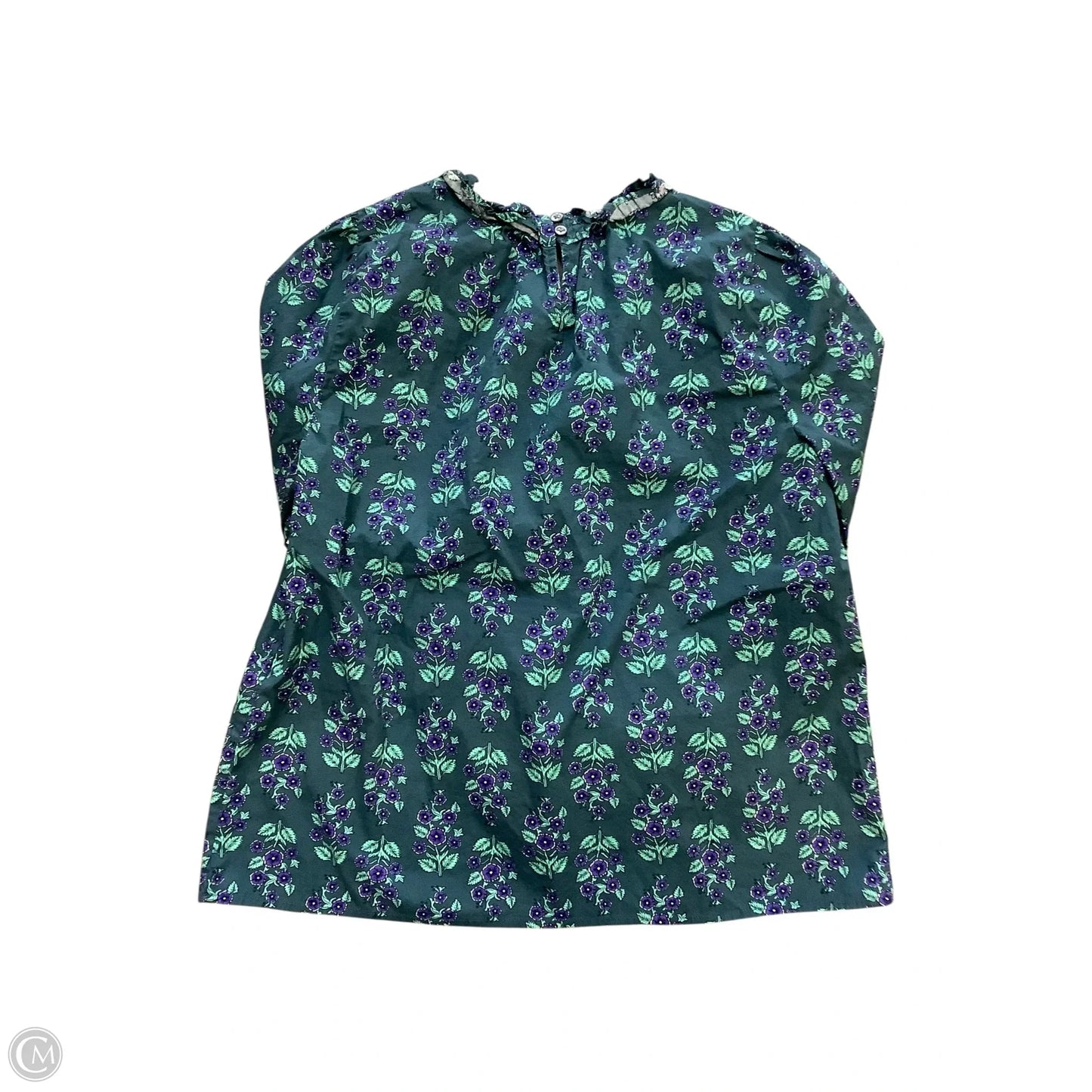 Blouse Long Sleeve By J. Crew In Teal, Size: M