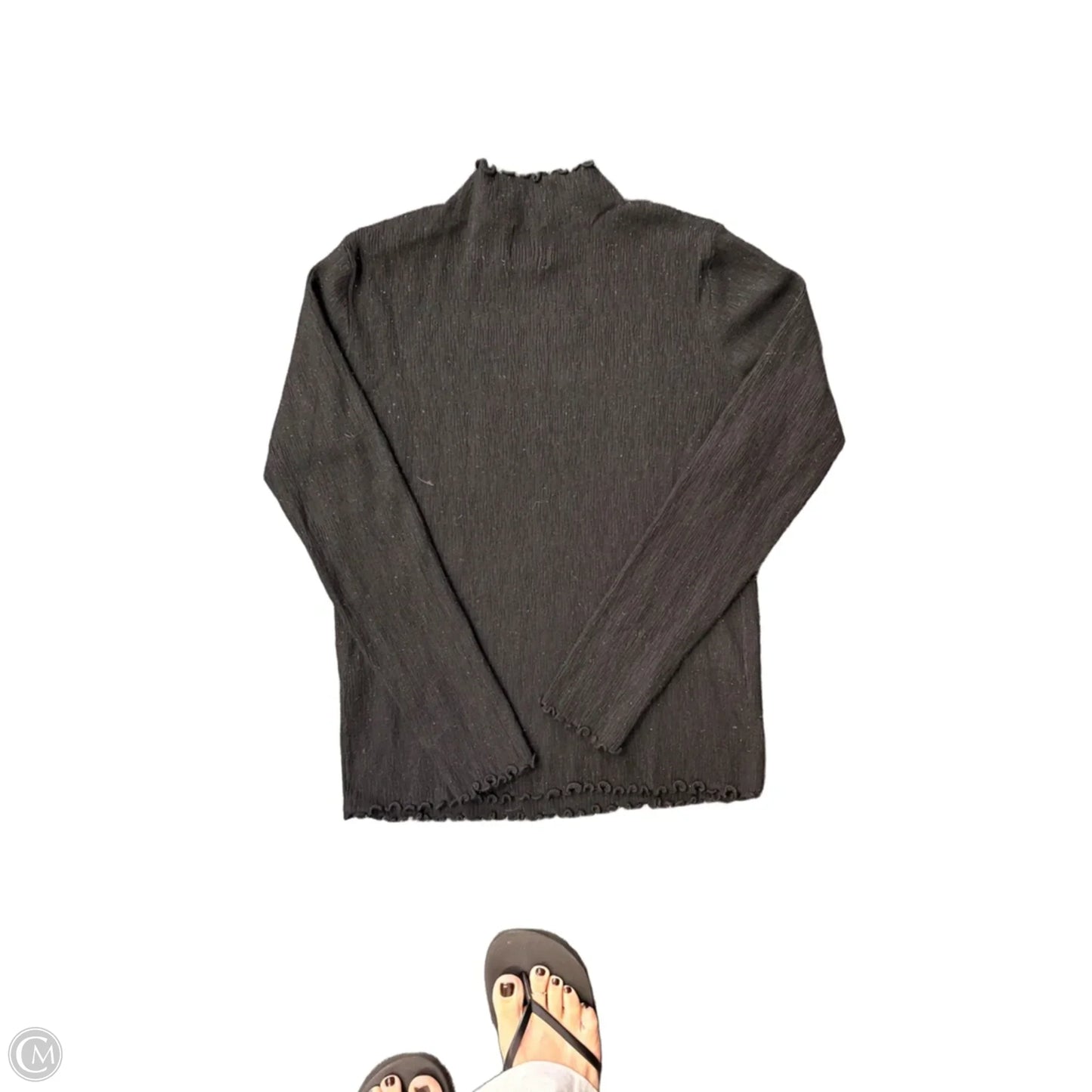 Top Long Sleeve By Lili Sidonio In Black, Size: L