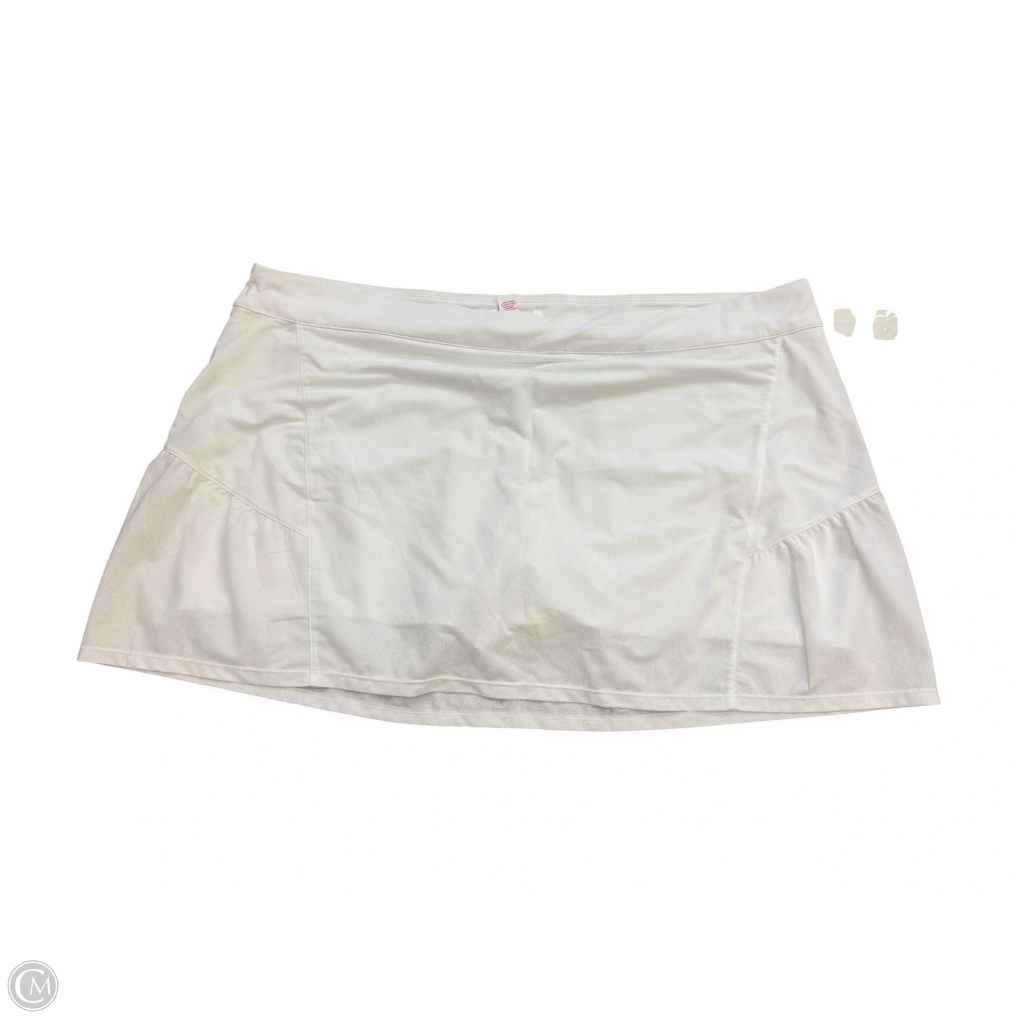 Athletic Skort By Clothes Mentor In White, Size: 2x