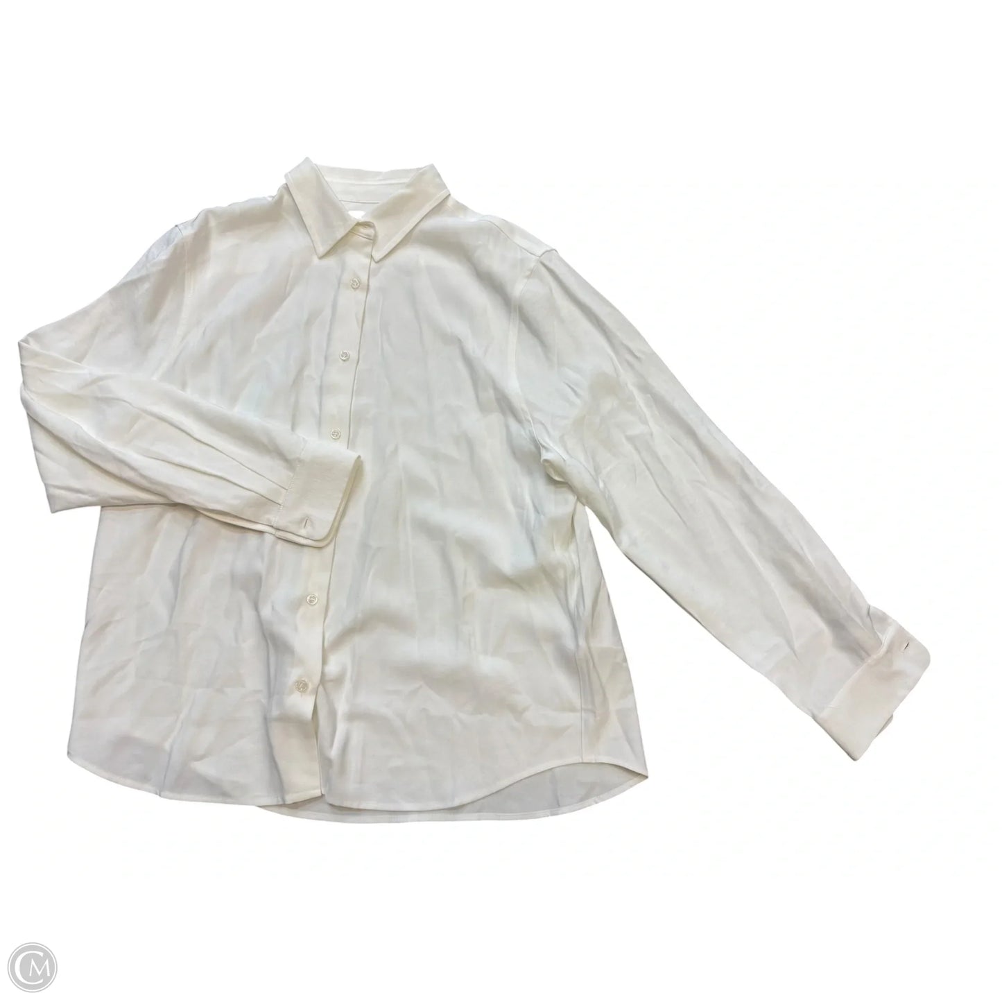 Blouse Long Sleeve By Cmc In White, Size: Xs
