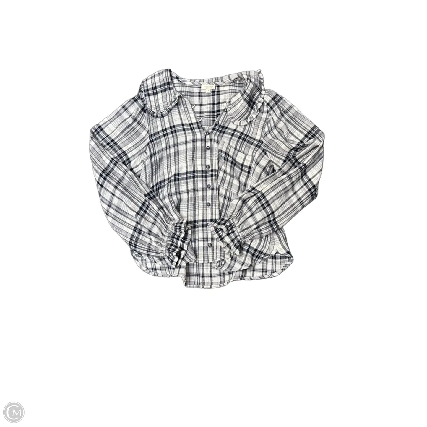 Blouse Long Sleeve By Pilcro In Plaid Pattern, Size: S