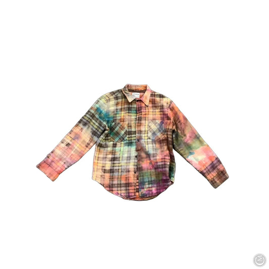 Top Long Sleeve By Clothes Mentor In Plaid Pattern, Size: M