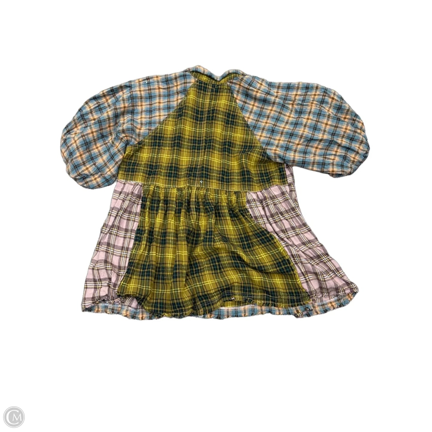 Top Short Sleeve By By Together In Plaid Pattern, Size: L