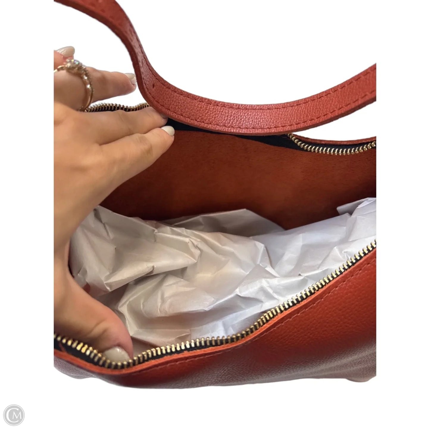 Handbag Leather By Portland Leather, Size: Medium