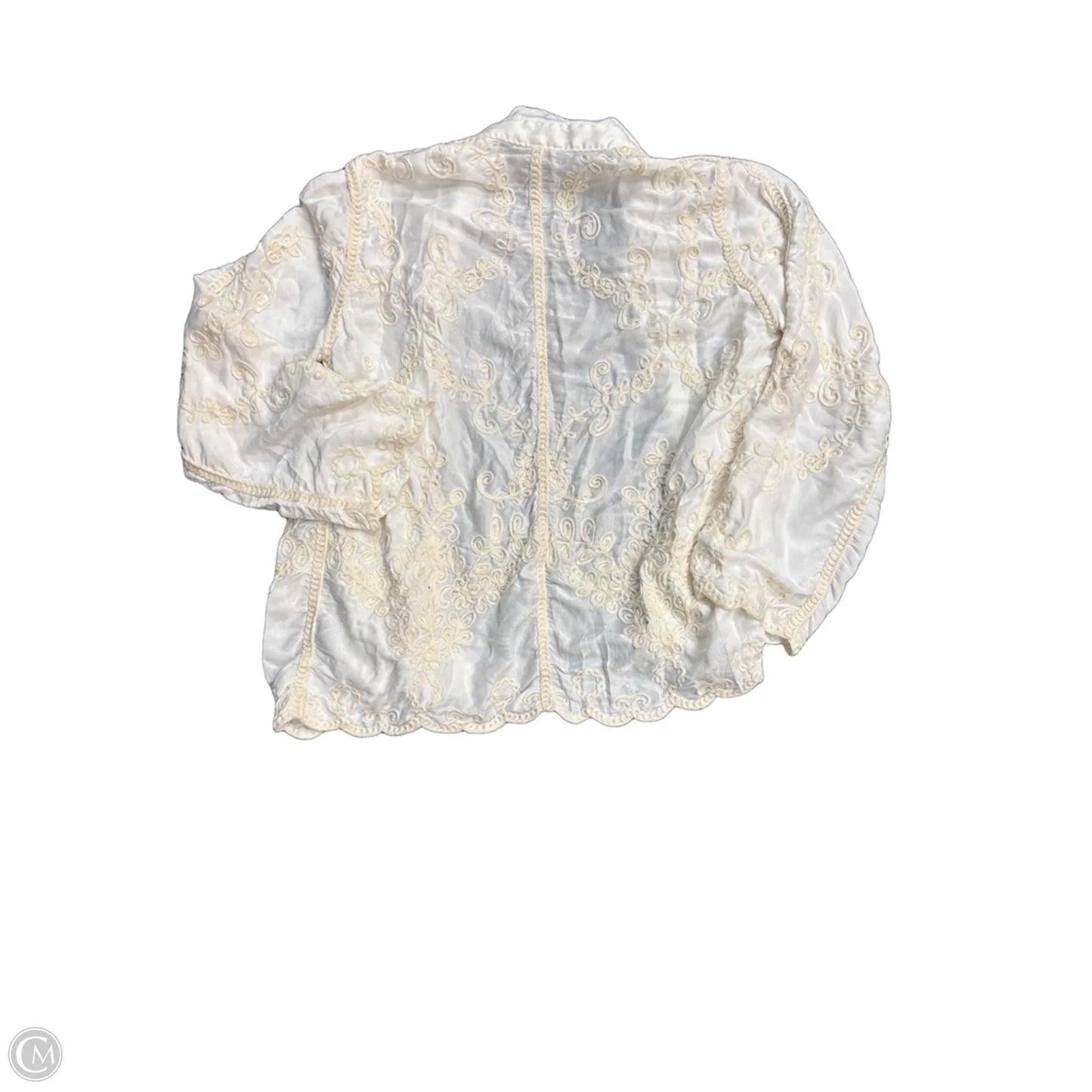 Blouse Long Sleeve By Pol In White, Size: Osfm