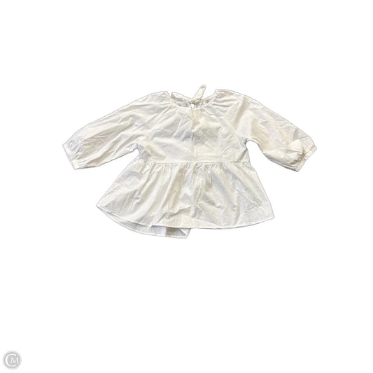 Top Long Sleeve By Cmf In White, Size: L