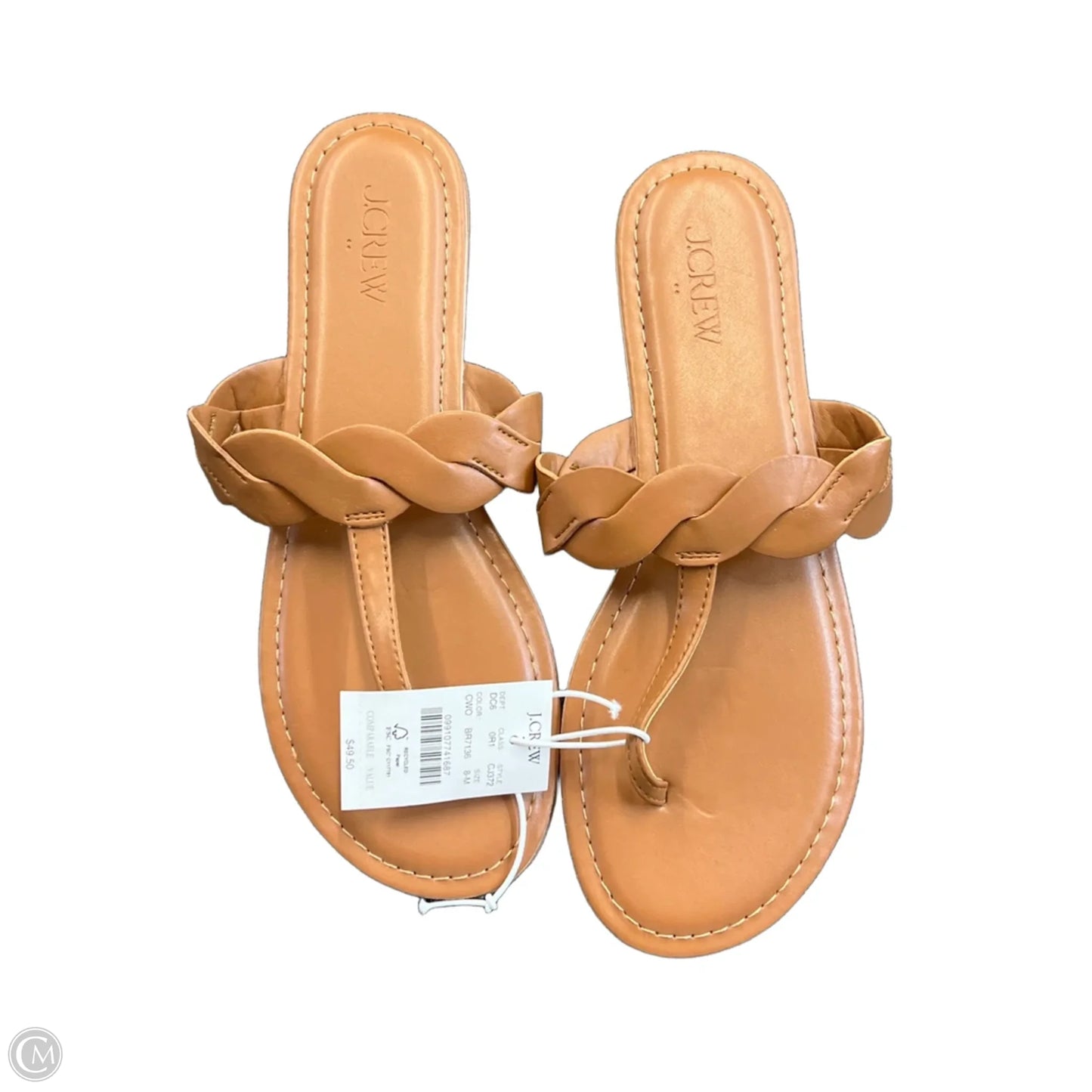 Sandals Flip Flops By J. Crew In Tan, Size: 8