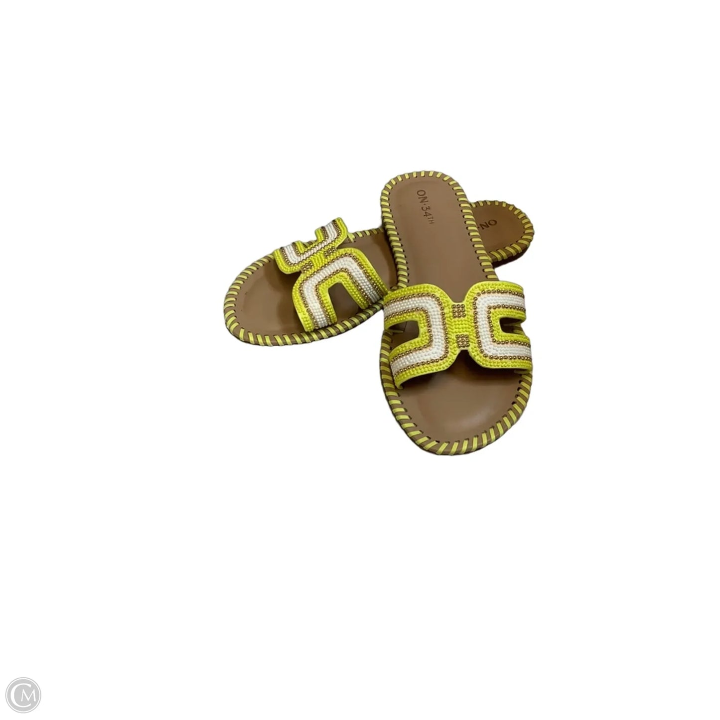Sandals Flats By On 34th In Yellow, Size: 9