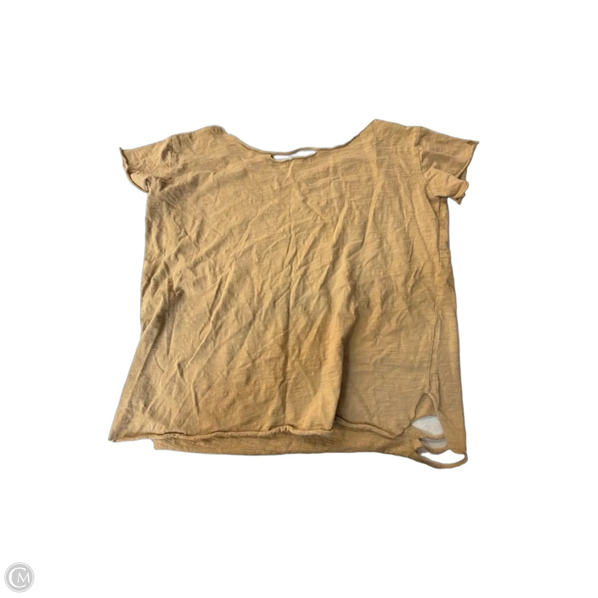 Top Short Sleeve Basic By A Rare Bird In Tan, Size: L