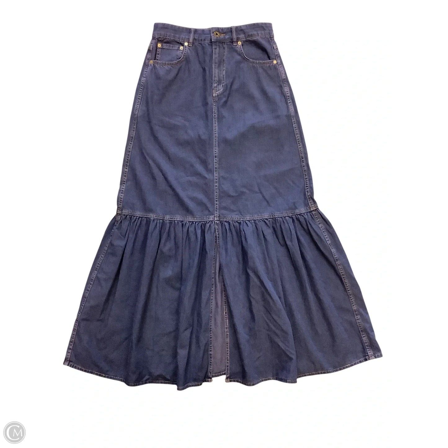 Skirt Maxi By Cma In Blue Denim, Size: 2