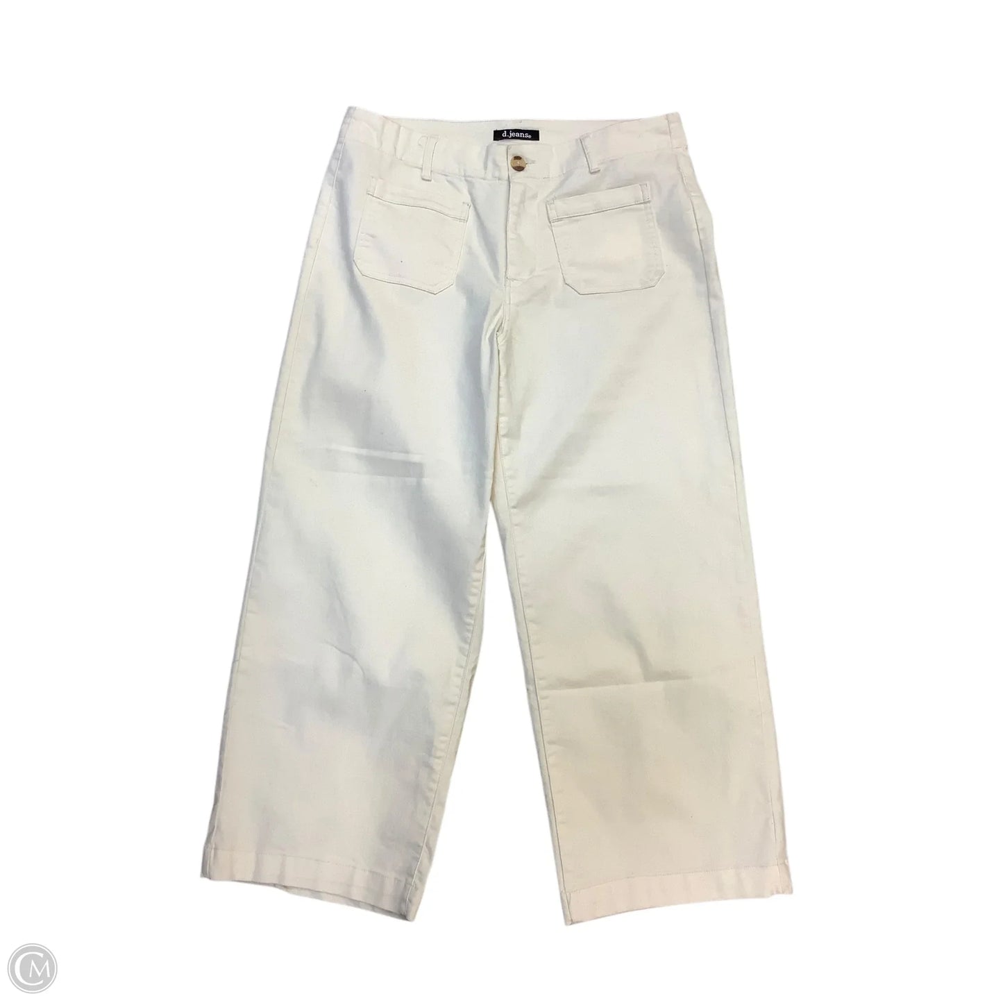 Jeans Cropped By D Jeans In Cream, Size: 14