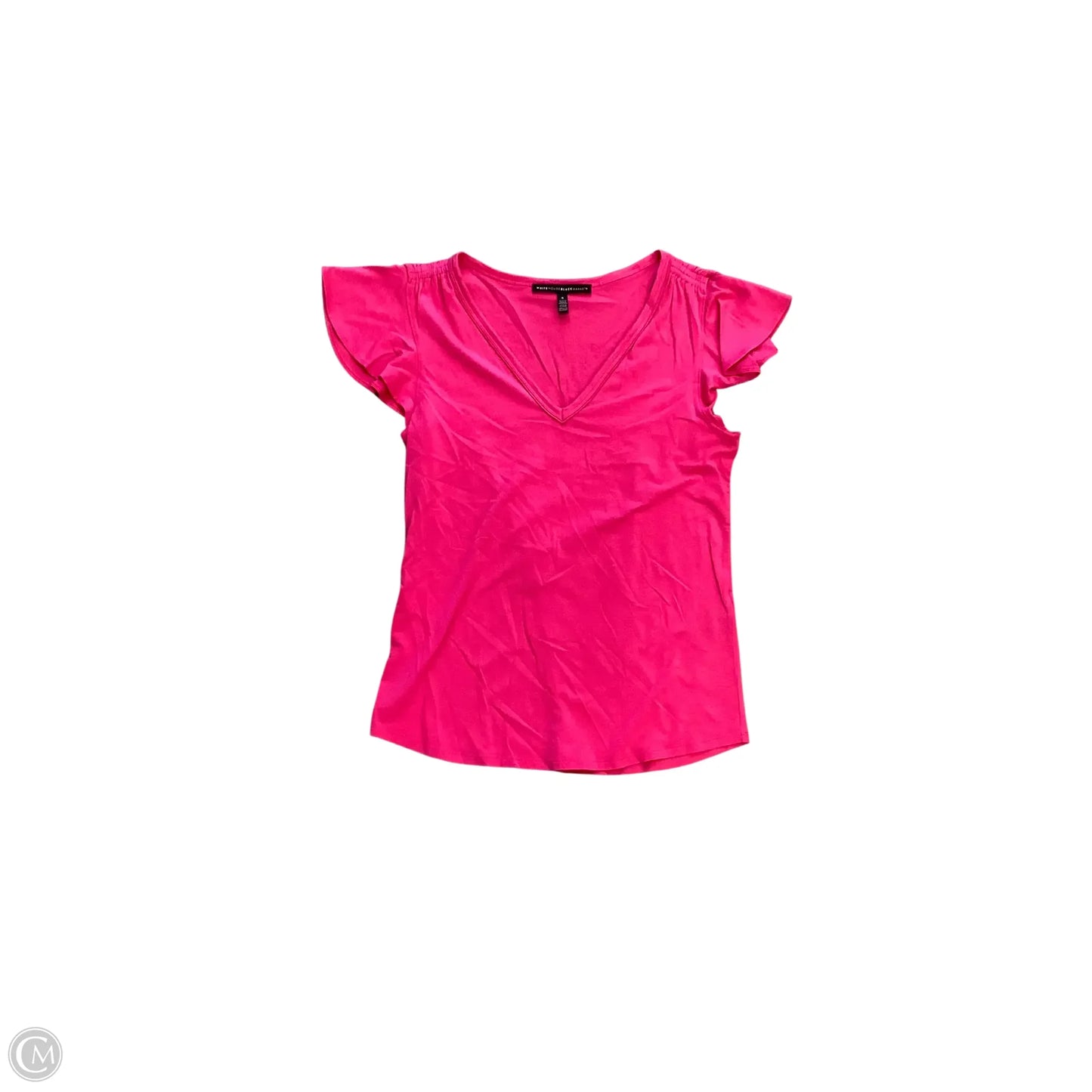 Top Short Sleeve Basic By White House Black Market In Pink, Size: S