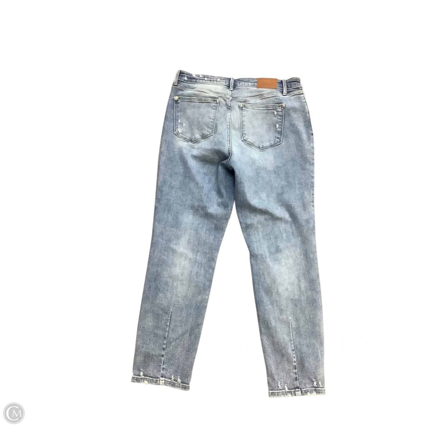 Jeans Straight By Judy Blue In Blue Denim, Size: 15 (32)