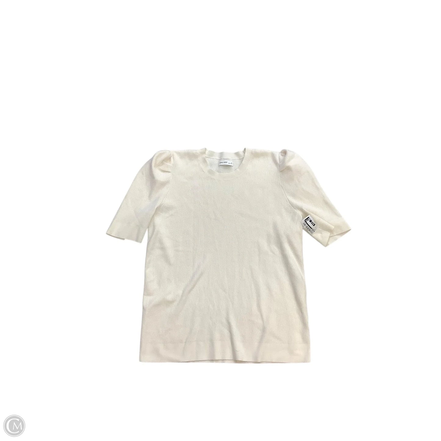 Sweater Short Sleeve By Nine West In Cream, Size: 1x