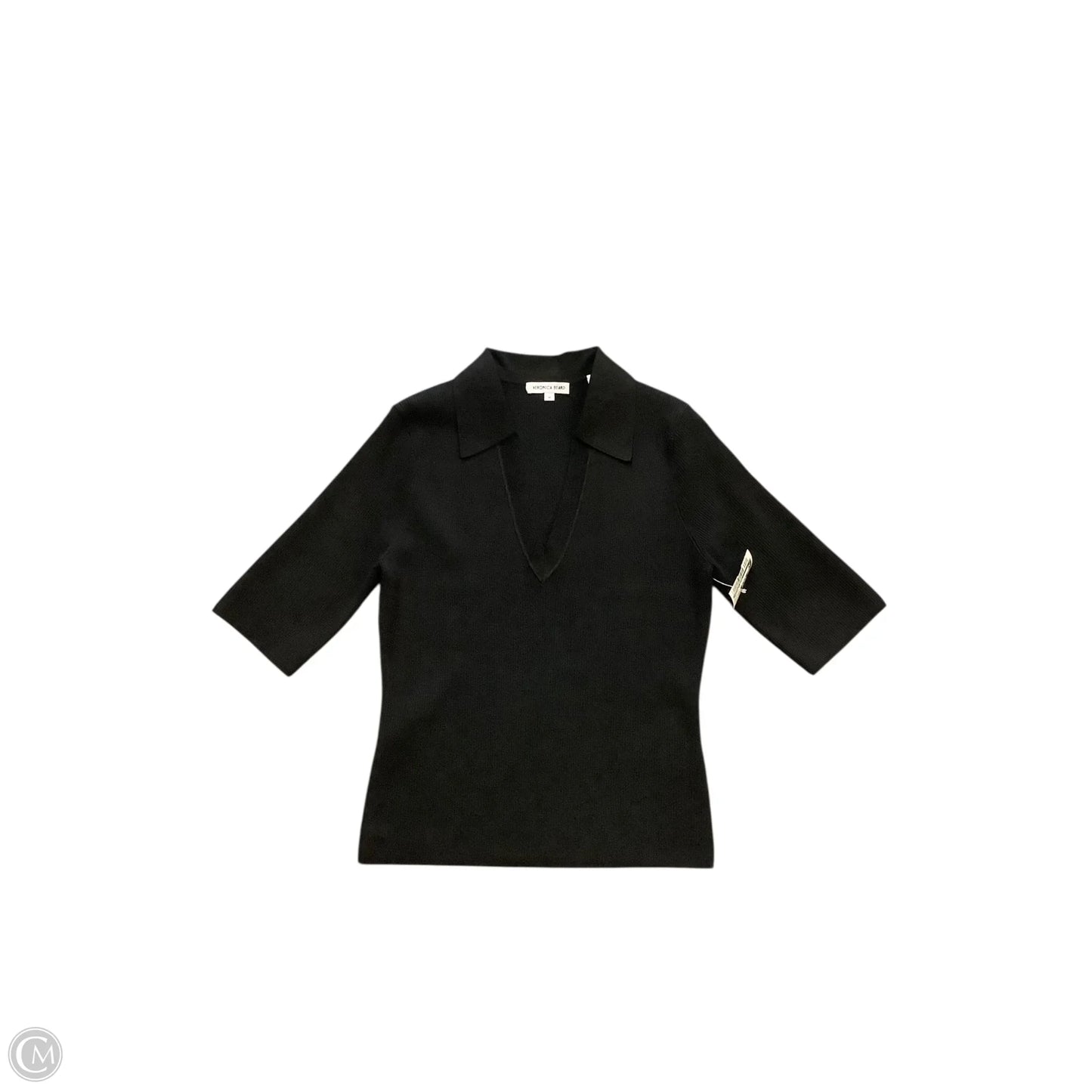 Sweater Short Sleeve By Veronica Beard In Black, Size: M