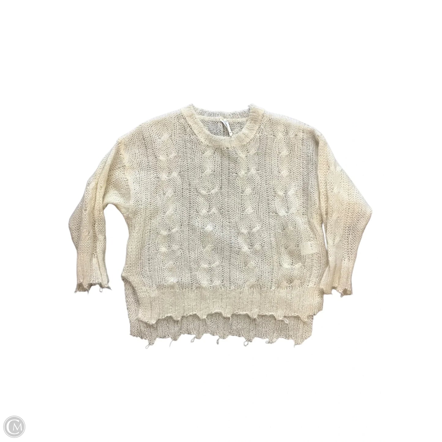 Sweater By Anthropologie In Cream, Size: M
