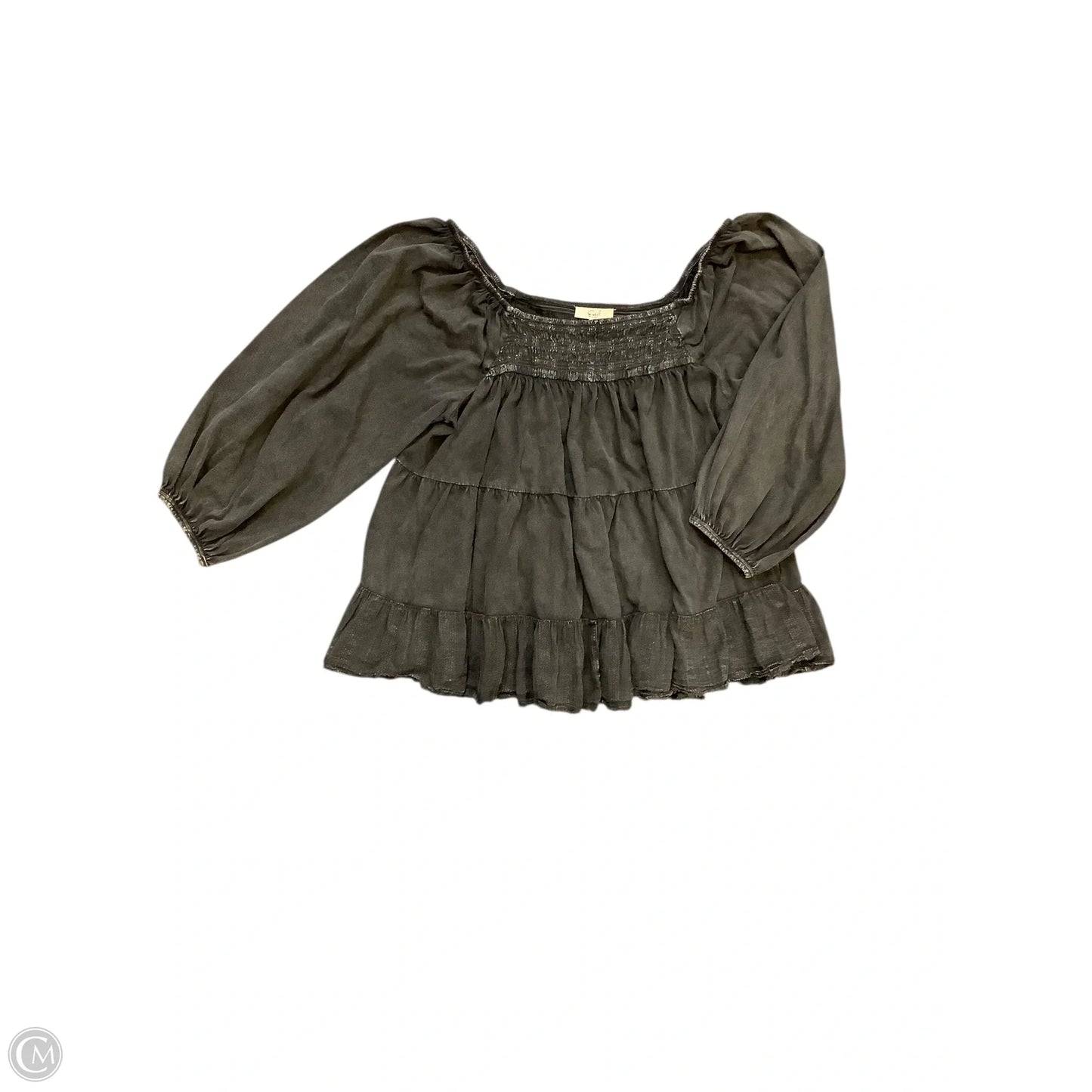 Top 3/4 Sleeve By Easel In Grey, Size: M