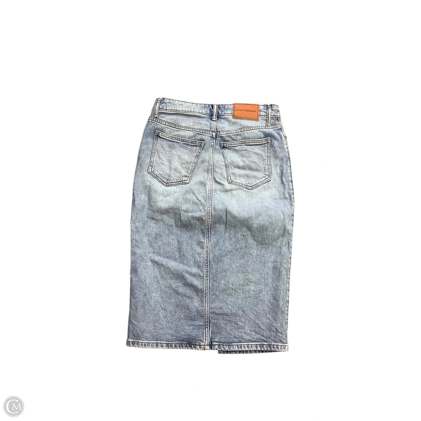 Skirt Midi By Lucky Brand In Blue Denim, Size: 4