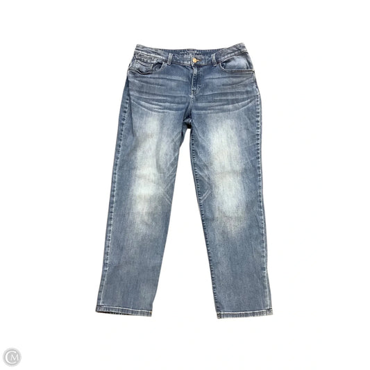 Jeans Boyfriend By Chicos In Blue Denim, Size: 14
